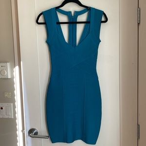 Turquoise Marciano Bodycon Bandage Dress